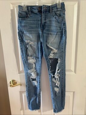 Classic Distressed Women's Blue Jeans
